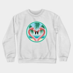 Flamingo Love (Tropical Valentine) Crewneck Sweatshirt